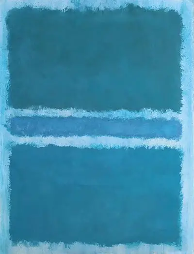 Untitled (Blue Divided by Blue), Ohne Titel (Blau geteilt durch Blau) Mark Rothko